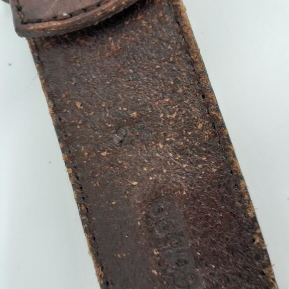 Vintage 1991 Western Rodeo Braided Brown Leather  Conchos 28 - Picture 6 of 12